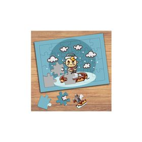 P14571S Denizde Sevimli Çocuk Çocuklara Özel Puzzle Yapboz Tablo