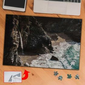 P358 Büyük Dağ Ve Dalgalı Deniz 240 Parça Puzzle Yapboz Tablo