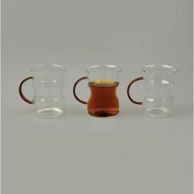 Paçi 200 ml Renkli Keyif 3'lü Renkli Kulplu Cam Kupa
