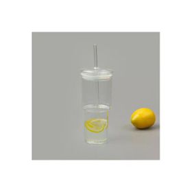 Paçi 500 ml Şeffaf Cam Pipetli Bardak
