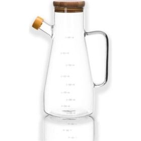 Paçi 900 Ml Bambu Kapaklı Cam Yağlık
