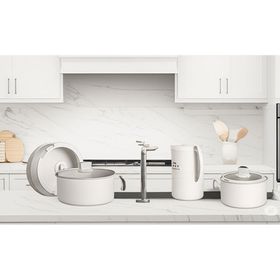Paçi Belariva-Easy Cook Çıkarılabilir Saplı Beyaz 8 Parça Tencere Seti