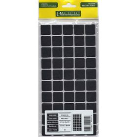 Pacific 20x20 mm Siyah Yapışkanlı Keçe