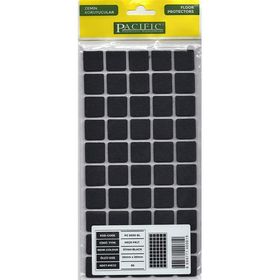 Pacific 20x20 mm Siyah Yapışkanlı Keçe