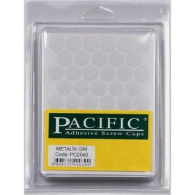 Pacific Yapışkanlı 14 mm Metalik Gri 50 Adet Vida Tıpası