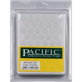 Pacific Yapışkanlı 14 mm Metalik Gri 50 Adet Vida Tıpası