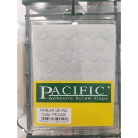 Pacific Yapışkanlı 14 mm Parlak Beyaz Vida Tapası