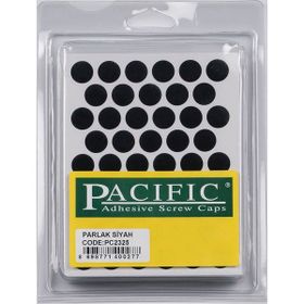 Pacific Yapışkanlı 14 mm Parlak Siyah Vida Tapası
