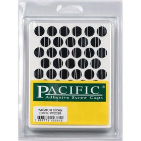 Pacific Yapışkanlı 14 mm Parlak Yagmur Siyah Vida Tıpası