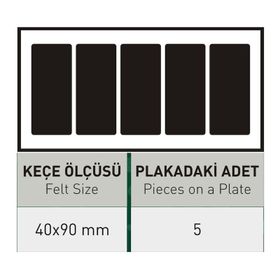 Pacific Yapışkanlı Zemin Koruyucu 40x90 mm Kahverengi Keçe