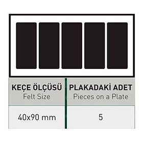 Pacific Yapışkanlı Zemin Koruyucu 40x90 mm Kahverengi Keçe