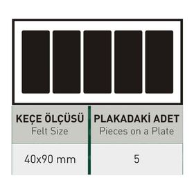 Pacific Yapışkanlı Zemin Koruyucu 40x90 mm Kahverengi Keçe