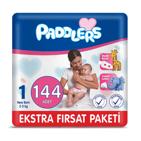 Paddlers No:1 Yenidoğan 144 Adet Bebek Bezi