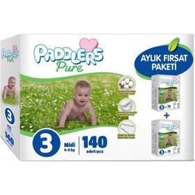 Paddlers Pure No:3 Midi 140 Adet Bebek Bezi