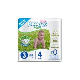 Paddlers Pure No:3 Midi 4 Adet Bebek Bezi