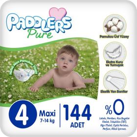 Paddlers Pure No:4 Maxi 144 Adet Bebek Bezi