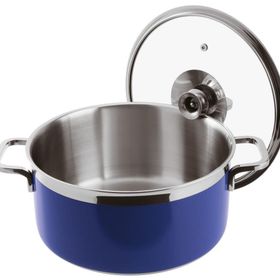 Paderno 20H 12 cm Mavi Kapaklı Tencere