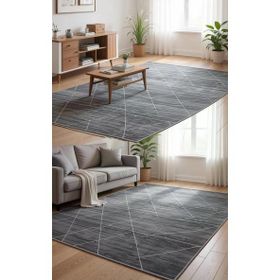 Padişah 36123-090 Modern Eternity Antrasit 160x230 cm Salon Halı