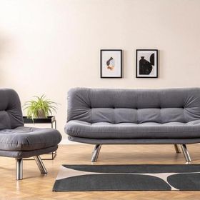 Pafu Hippo Gri Yataklı Koltuk Takımı