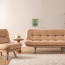 Pafu Hippo Krem Yataklı Koltuk Takımı