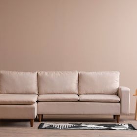 Pafu Lungo Modüler Mini Krem Keten Köşe Koltuk Takımı