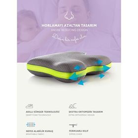Pafu Visco 55x40 cm Hormala Azaltıcı Karbon İplikli Ortapedik Yastık