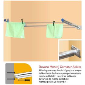Pakas PKS03 Balkon Çamaşır Kurutma Askısı