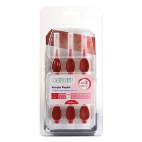 Pakdent 0.50 mm U Tipi 6 Adet Pembe Arayüz Fırçası