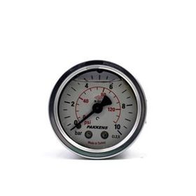 Pakkens 0-10 Bar 100 mm Arkadan Bağlantılı Panotipi Gliserinli G 1/2 inç Manometre