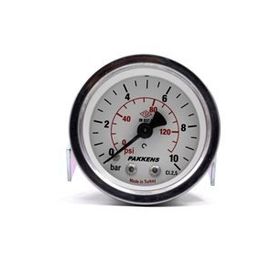 Pakkens 0-10 Bar 63 mm Arkadan Bağlantılı Panotipi Kuru G 1/4 inç Manometre