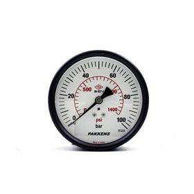Pakkens 0-100 Bar 100 mm Arkadan Bağlantılı Kuru G 1/4 inç Manometre