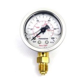 Pakkens 0-100 Bar 50 mm Alttan Bağlantılı Gliserinli G 1/4 inç Manometre