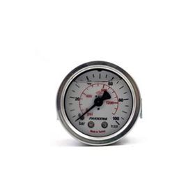 Pakkens 0-100 Bar 50 mm Arkadan Bağlantılı Panotipli Gliserinli G 1/4 inç Manometre