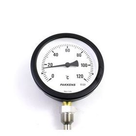 Pakkens 0-120 °C Çap 100 mm Daldırma Boyu 10 cm Alttan Bağlantılı G 1/2 inç Termometre