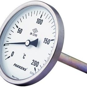 Pakkens 0-120 °C Çap 100 mm Daldırma Boyu 10 cm Arkadan Bağlantılı G 1/2 Termometre