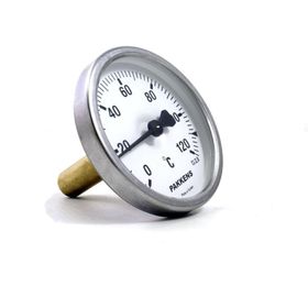 Pakkens 0-120 °C Çap 63 mm Daldırma Boyu 5 cm Arkadan Bağlantılı G 1/2 Termometre