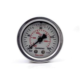 Pakkens 0-160 Bar 100 mm Arkadan Bağlantılı Gliserinli G 1/2 inç Manometre