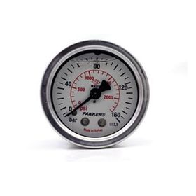Pakkens 0-160 Bar 50 mm Arkadan Bağlantılı Gliserinli G 1/4 inç Manometre