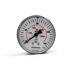 Pakkens 0-160 Bar 50 mm Arkadan Bağlantılı Kuru G 1/8 inç Manometre