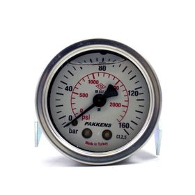 Pakkens 0-160 Bar 50 mm Arkadan Bağlantılı Panotipli Gliserinli G 1/4 inç Manometre