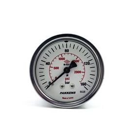 Pakkens 0-160 Bar 50 mm Panotipi Arkadan Bağlantılı Kuru G 1/8 inç Manometre