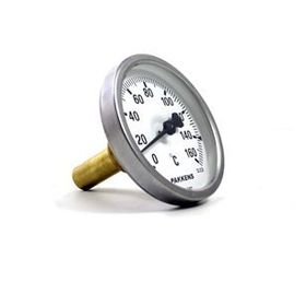 Pakkens 0-160 °C Çap 63 mm Daldırma Boyu 5 cm Arkadan Bağlantılı G 1/2 Termometre