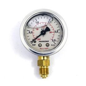 Pakkens 0-2.5 Bar 50 mm Alttan Bağlantılı Gliserinli G 1/4 inç Manometre