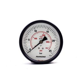 Pakkens 0-25 Bar 100 mm Arkadan Bağlantılı Kuru G 1/4 inç Manometre
