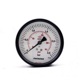 Pakkens 0-25 Bar 100 mm Arkadan Bağlantılı Kuru G 1/4 inç Manometre