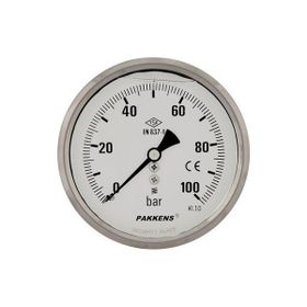 Pakkens 0-250 Bar 50 mm Arkadan Bağlantılı Gliserinli G 1/4 inç Manometre