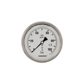 Pakkens 0-250 Bar 50 mm Arkadan Bağlantılı Gliserinli G 1/4 inç Manometre