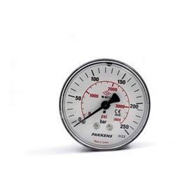 Pakkens 0-250 Bar 50 mm Arkadan Bağlantılı Kuru G 1/8 inç Manometre