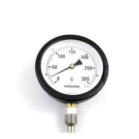 Pakkens 0-300 °C Çap 100 mm Daldırma Boyu 10 cm Alttan Bağlantılı G 1/2 Termometre