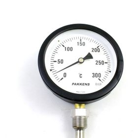 Pakkens 0-300 °C Çap 100 mm Daldırma Boyu 10 cm Alttan Bağlantılı G 1/2 Termometre